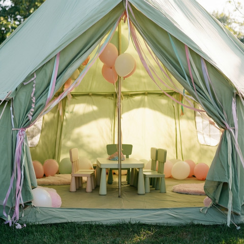 Magical Birthday Tent Setup