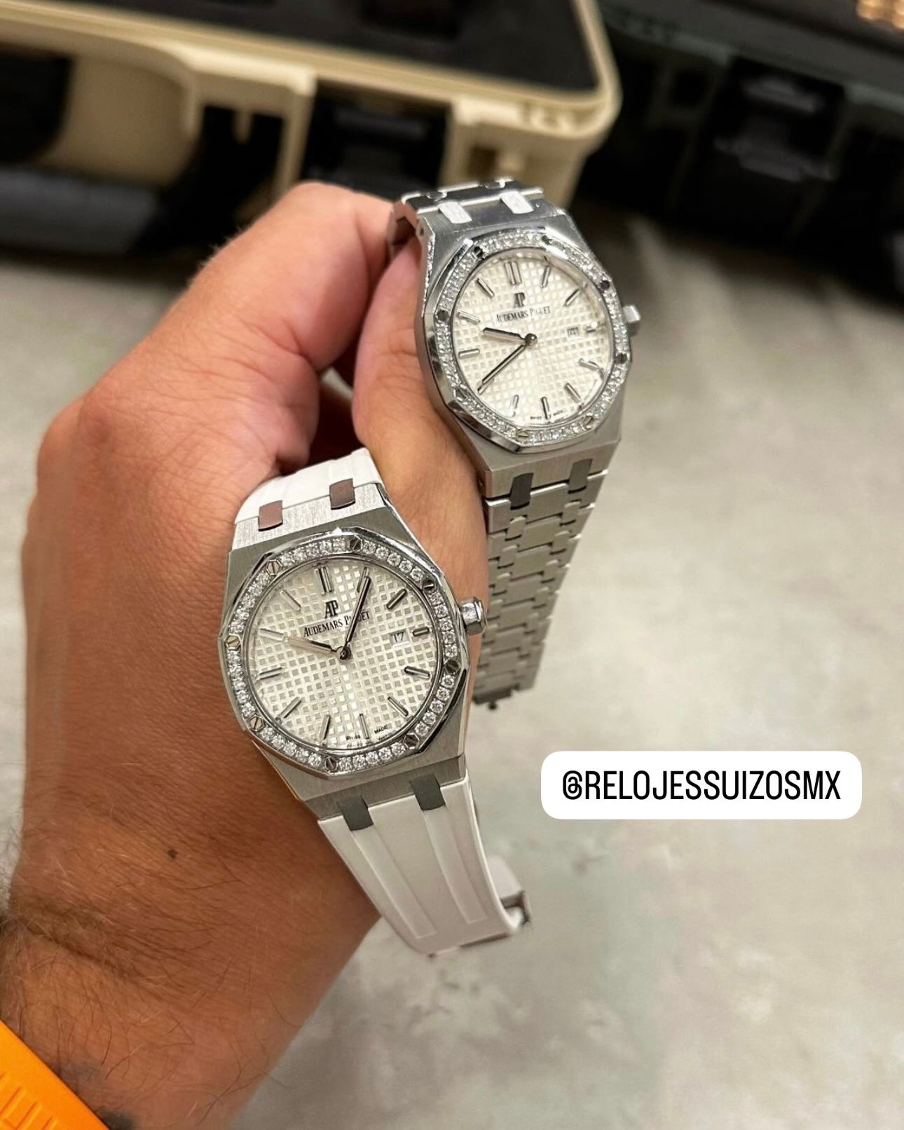 Audemars Piguet Blanco Automático Diamantes 37mm 