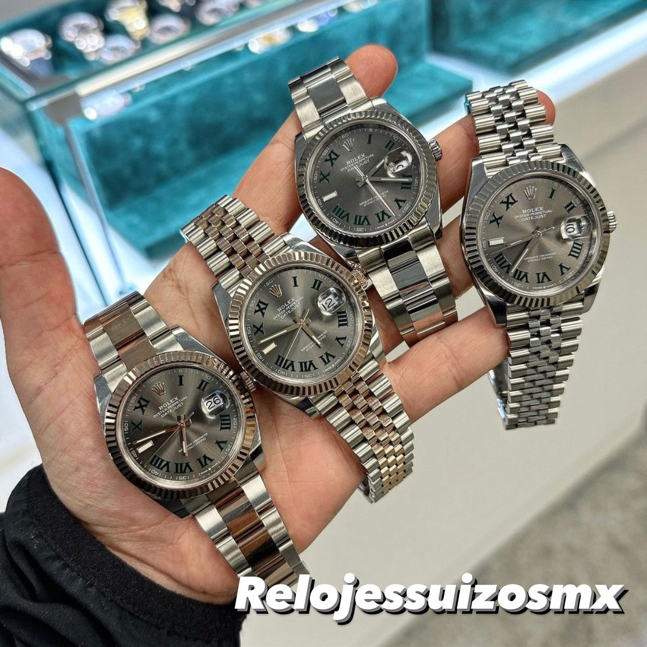 Rolex Datejust 41mm 18k Rose Gold Wimbledon