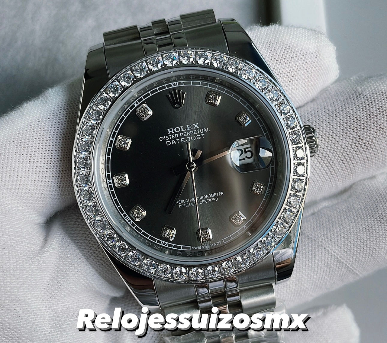 Rolex Datejust Gris Automático Jubilee 41mm