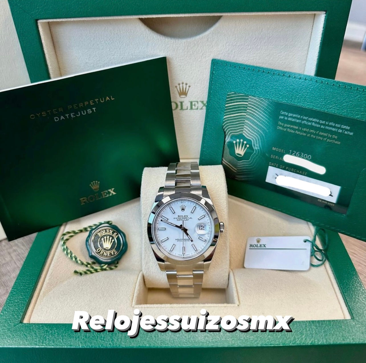 Rolex Datejust White Dial 41mm Oyster Bracelet 