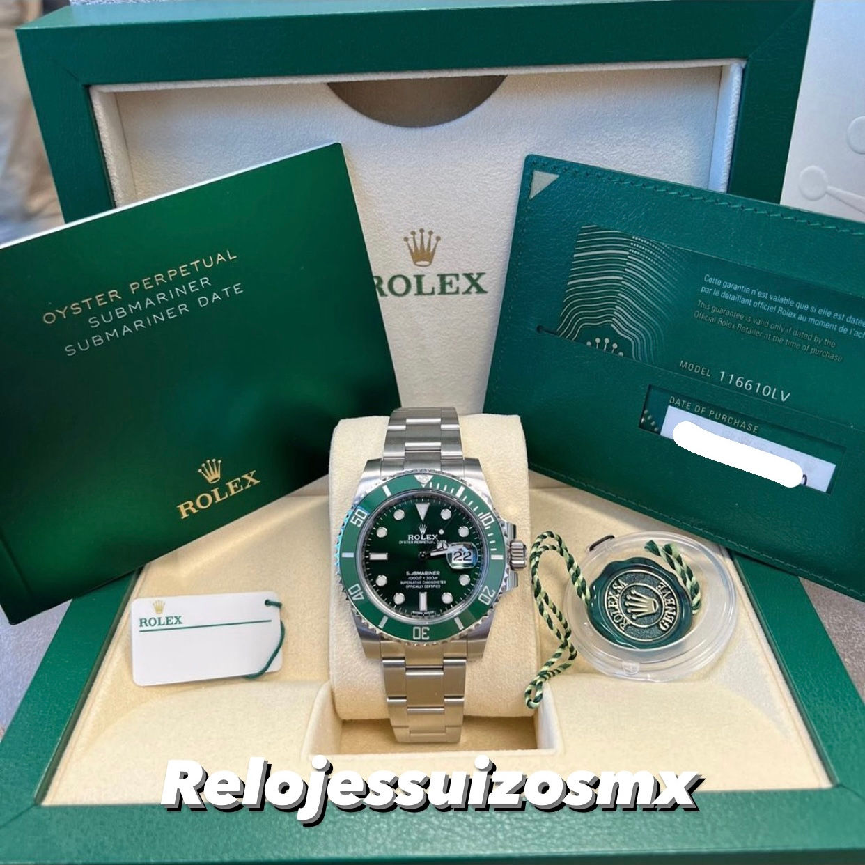 Rolex Submariner Date Verde Green “ HULK “ 41mm 