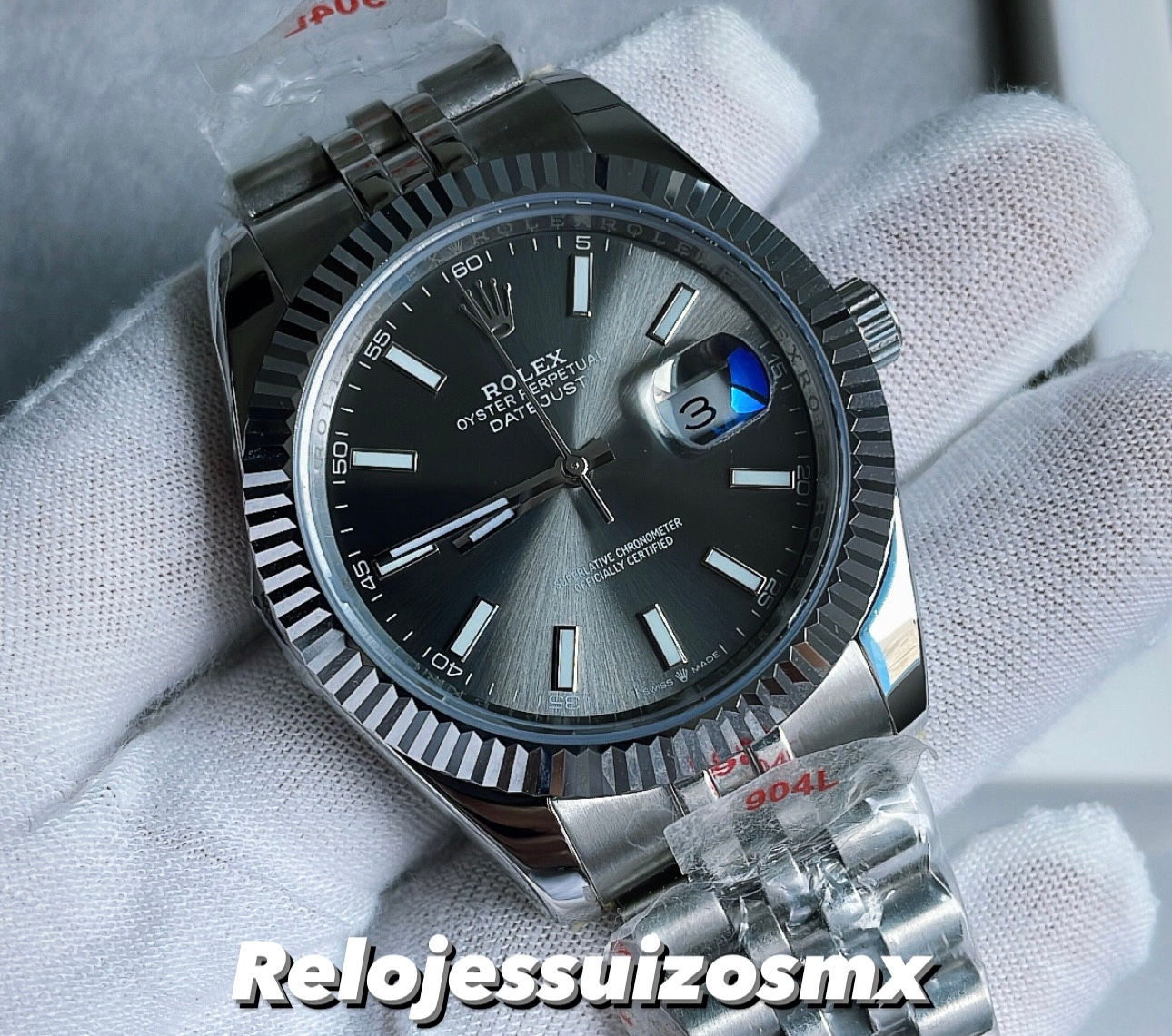Rolex Datejust Gris Automático Jubilee 41mm