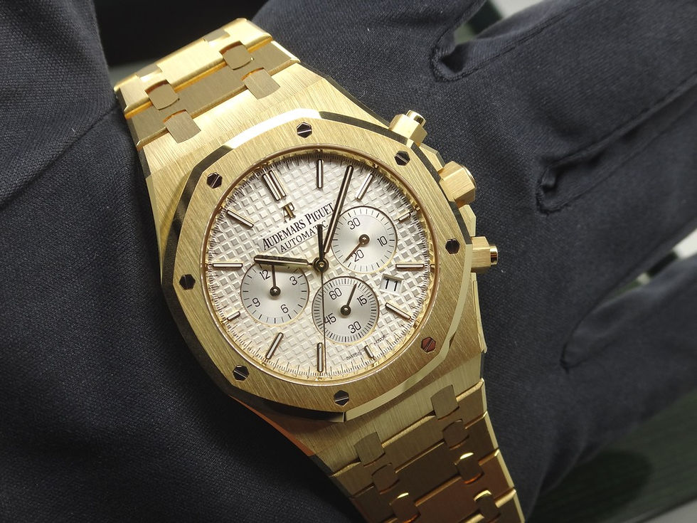 Miniatura: Audemars Piguet Gold 18K Chronograph Quartz Swiss 41mm 