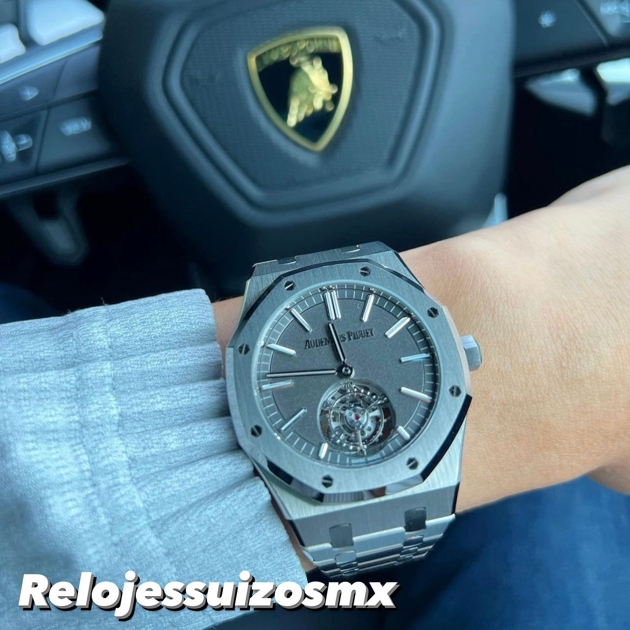 Audemars Piguet Gray Tourbillon Dial Automátic Swiss 41mm 