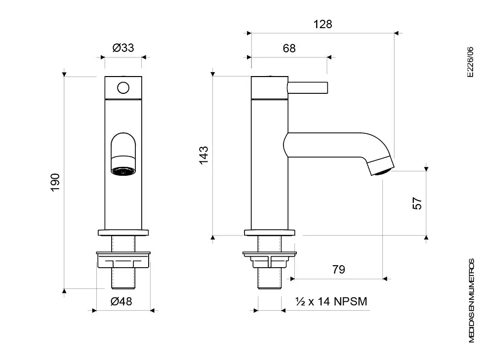 Miniatura: Llave Plus para Lavabo SCALA LEVER (E226/06)