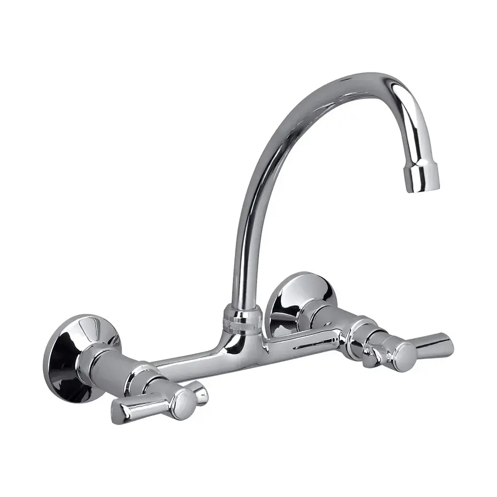 Juego con Mezcladora Externa de Pared para Cocina FIORI LEVER (E409/27L CR)