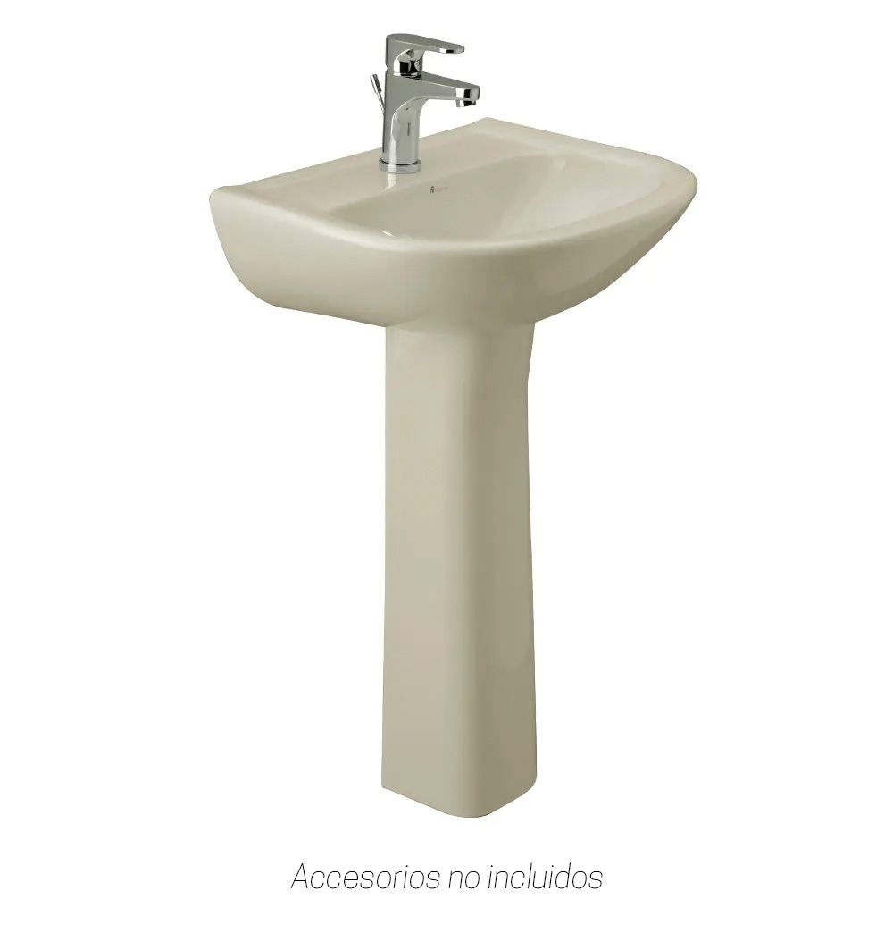Lavabo Bari con Pedestal Bone (E227-BO)