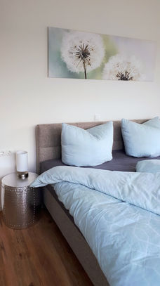 Schlafzimmer mit Blick auf den Diemelsee