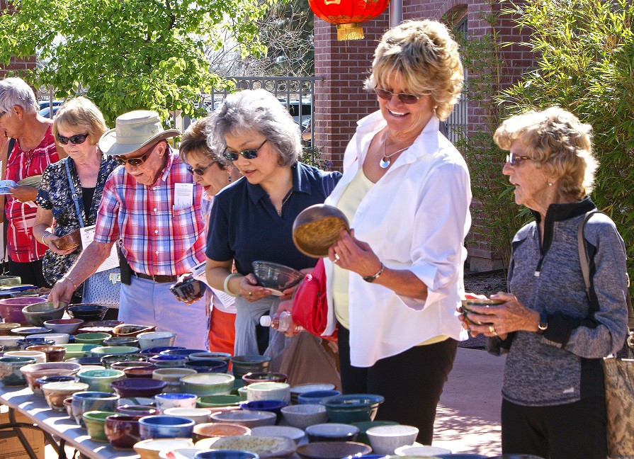 Ladies at Empty Bowls Fundraiser