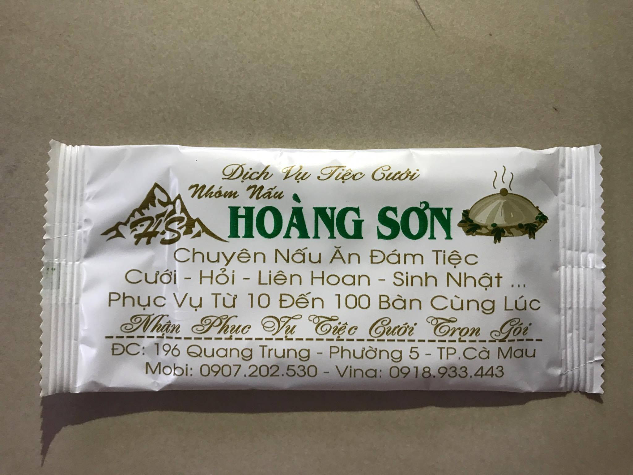 Khăn Lạnh Mẫu Dịch Vụ Tiệc Cưới Hoàng Sơn