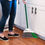 Thumbnail: Libman Large Precision Angle Broom with Green Steel Handle
