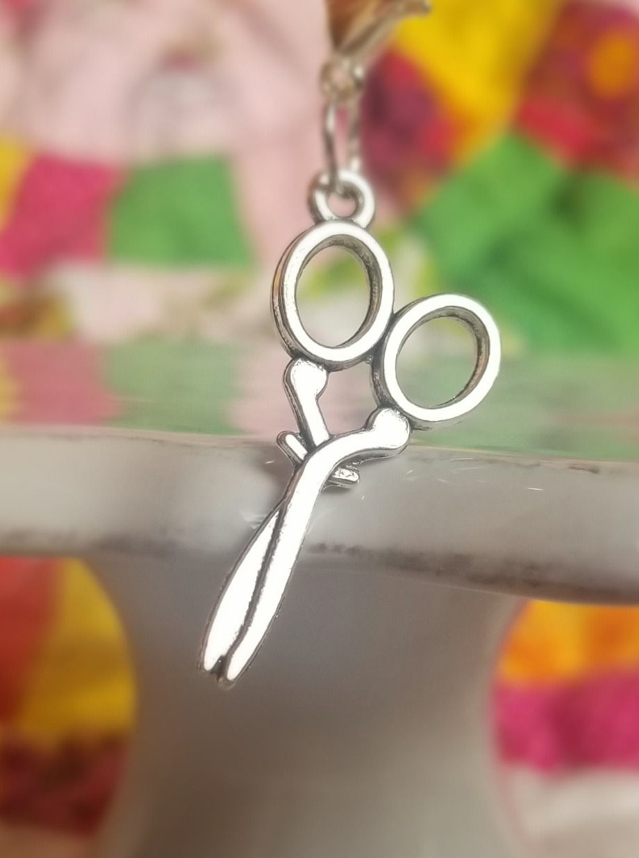 Thumbnail: Metal Bangle Bracelet with 5 Sewing Charms