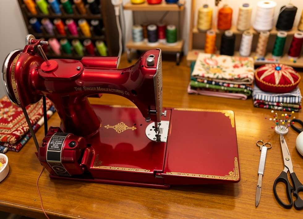 Thumbnail: RAFFLE TICKET for 1946 Singer 221-1 Cherry Red Featherweight
