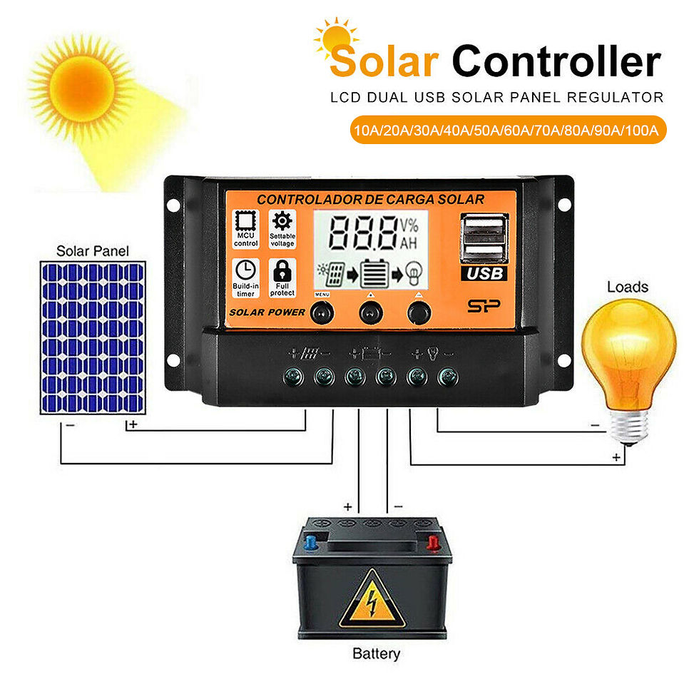 Miniatura: Solar Charge Controller USB Port 12V/24V MPPT/PWM 10A-100A Solar Panel Dual Elec