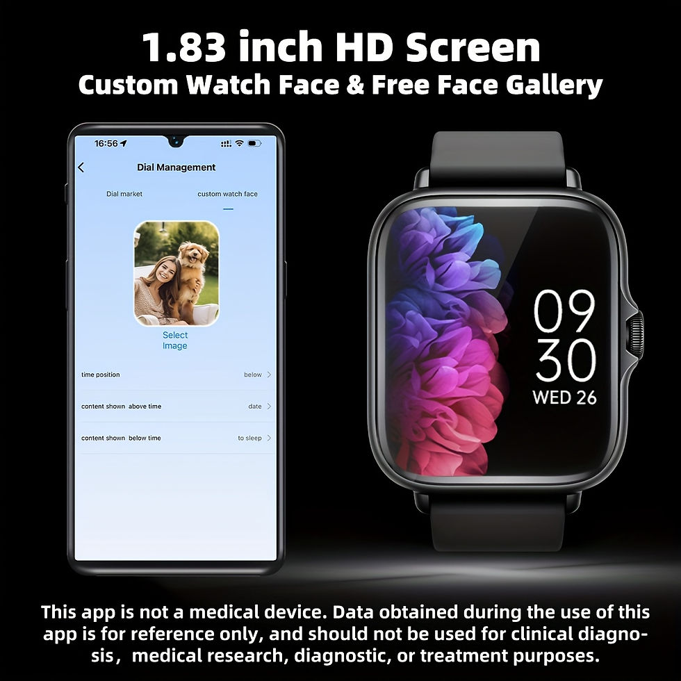 Miniatura: Waterproof Smart Watch, 4.65cm Full Touch Screen Display With Message, Answer Ma