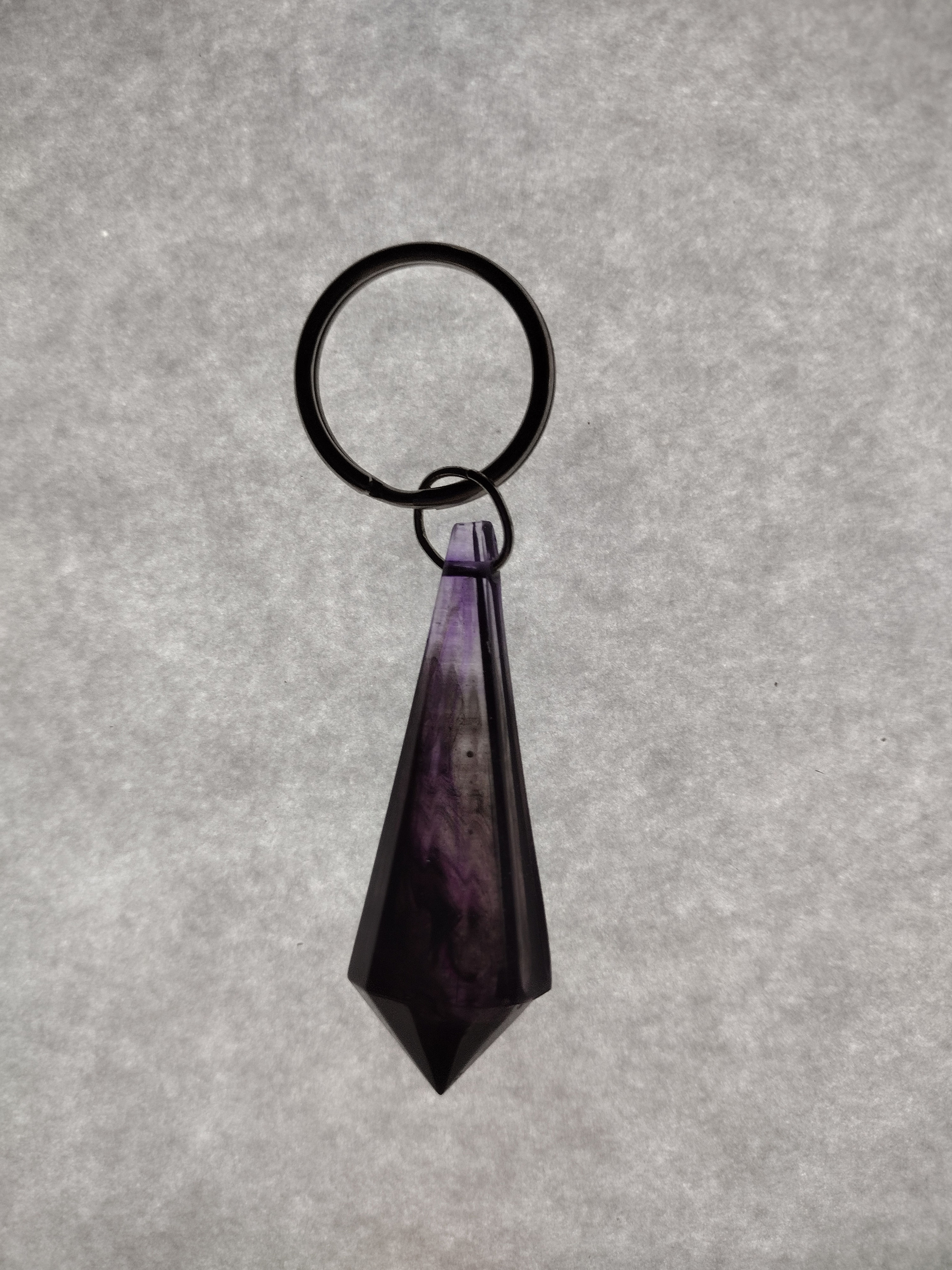Small Wide Crystal Keychain