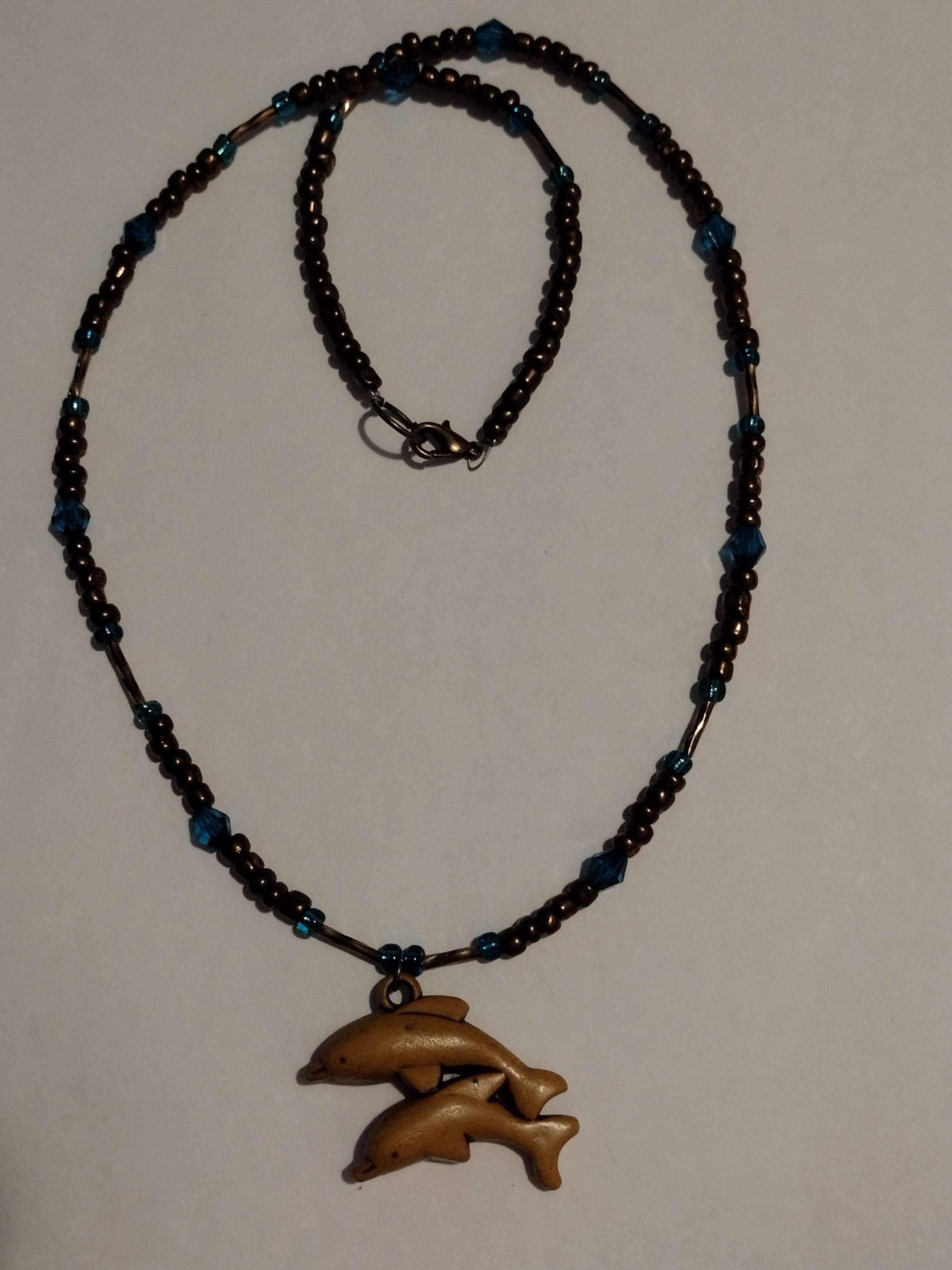 Wooden Dolphin Necklace