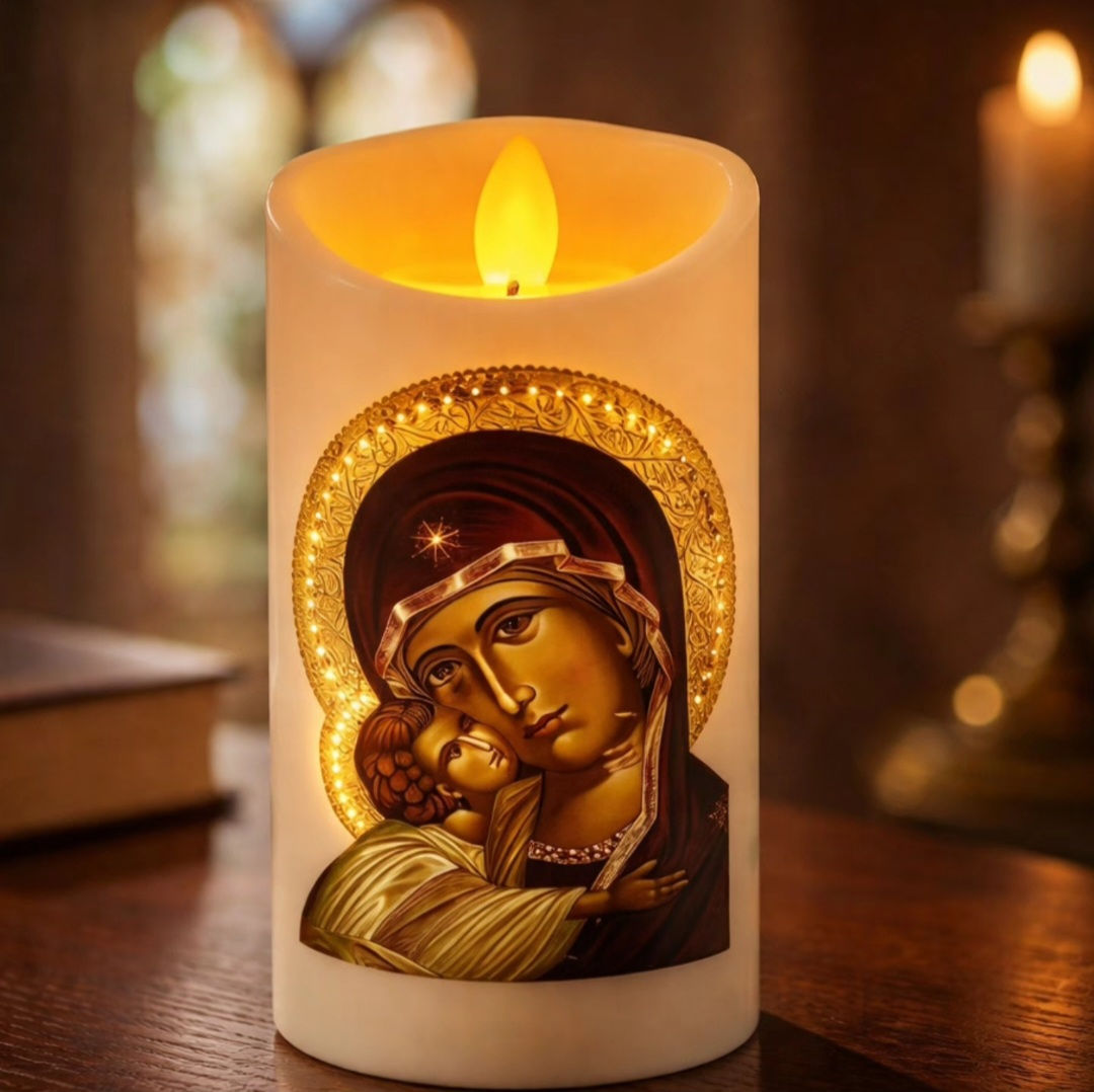 Mary And Jesus LED Candle