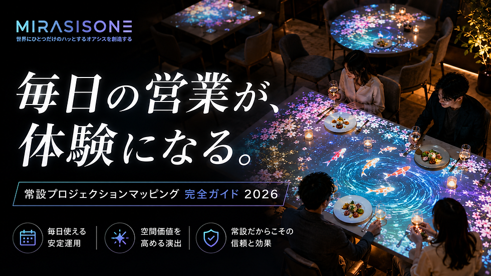 常設プロジェクションマッピング完全ガイド2026|飲食店・ホテル・商業施設の導入設計と費用