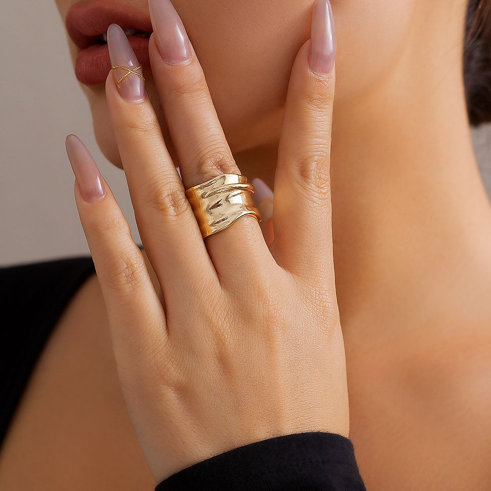 Thumbnail: Design inspired liquid irregular lava bracelet, fashionable and niche texture.
