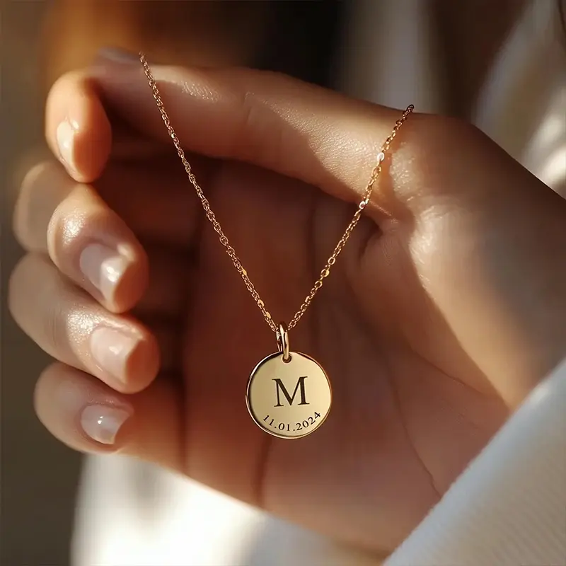 New North Personalised Engraved Necklace Stainless Steel Jewelry Mom Gift
