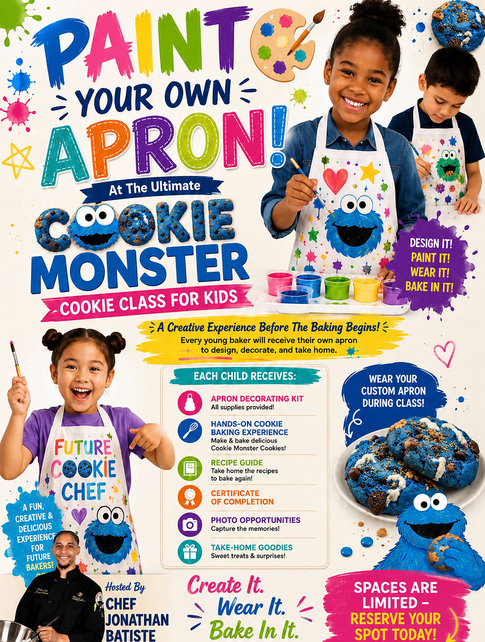 Thumbnail: Utimate Cookie Monster Cookie Class for Kids! 