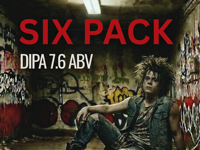 Six Pack Double IPA 7.6% ABV hazy craft beer brewed at Ølgod Barcelona