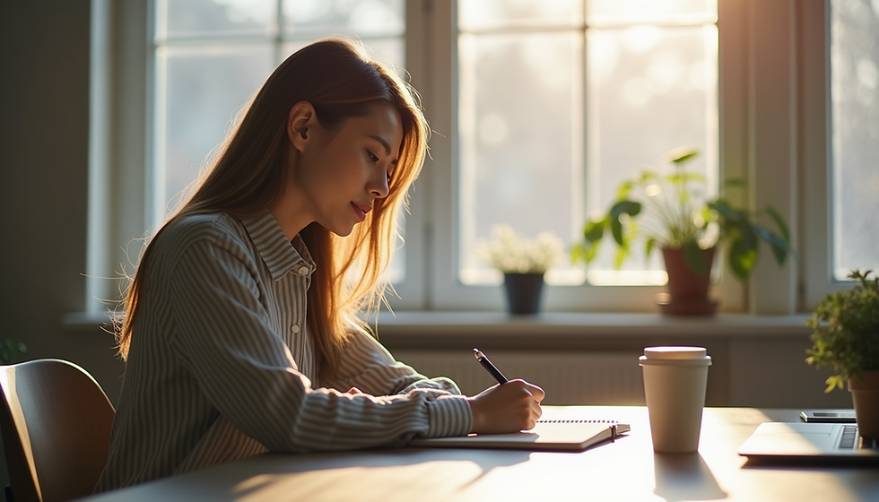 salarié qui écrit son projet d'entreprise