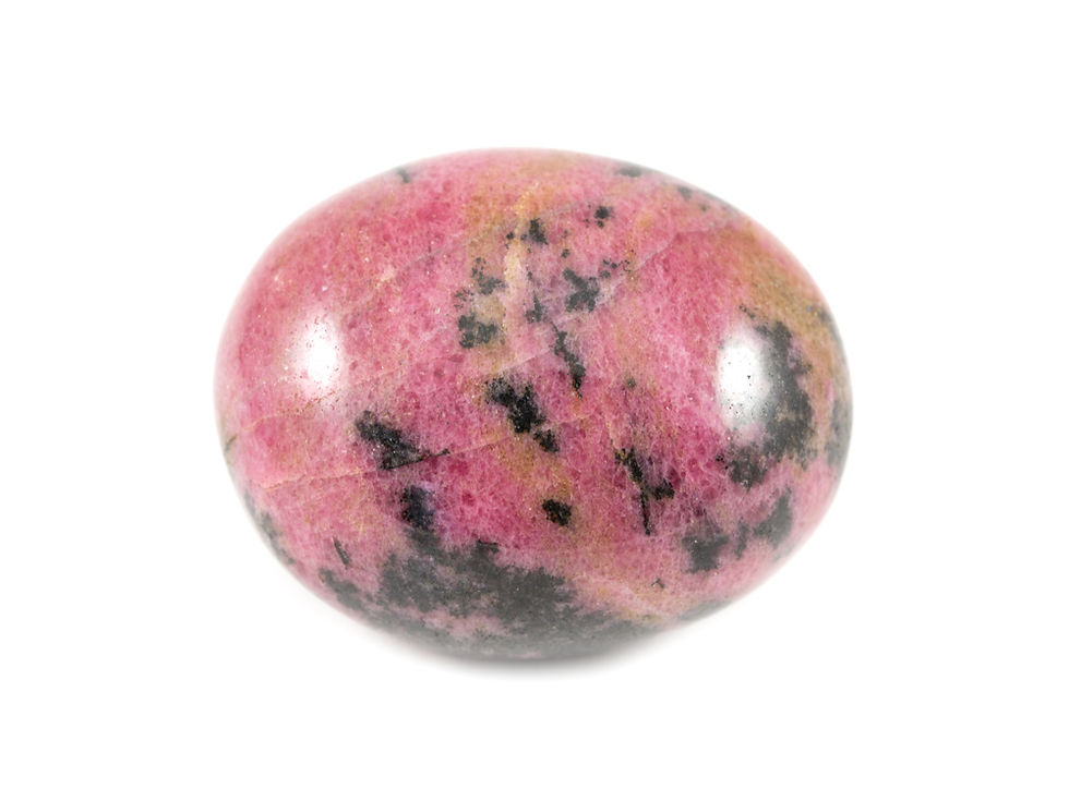 Galet de rhodonite