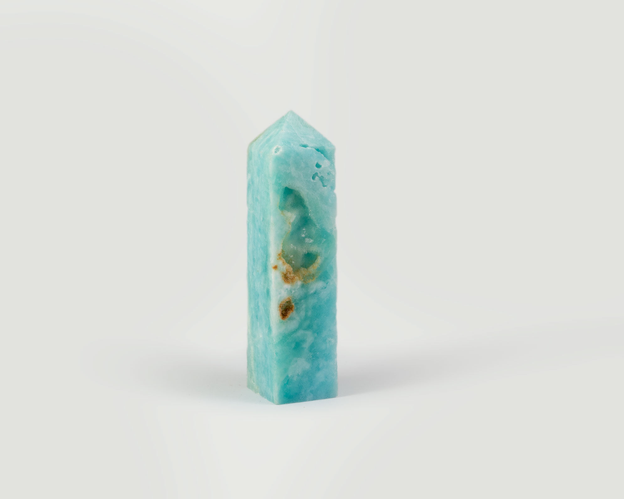 Pointe en aragonite bleue