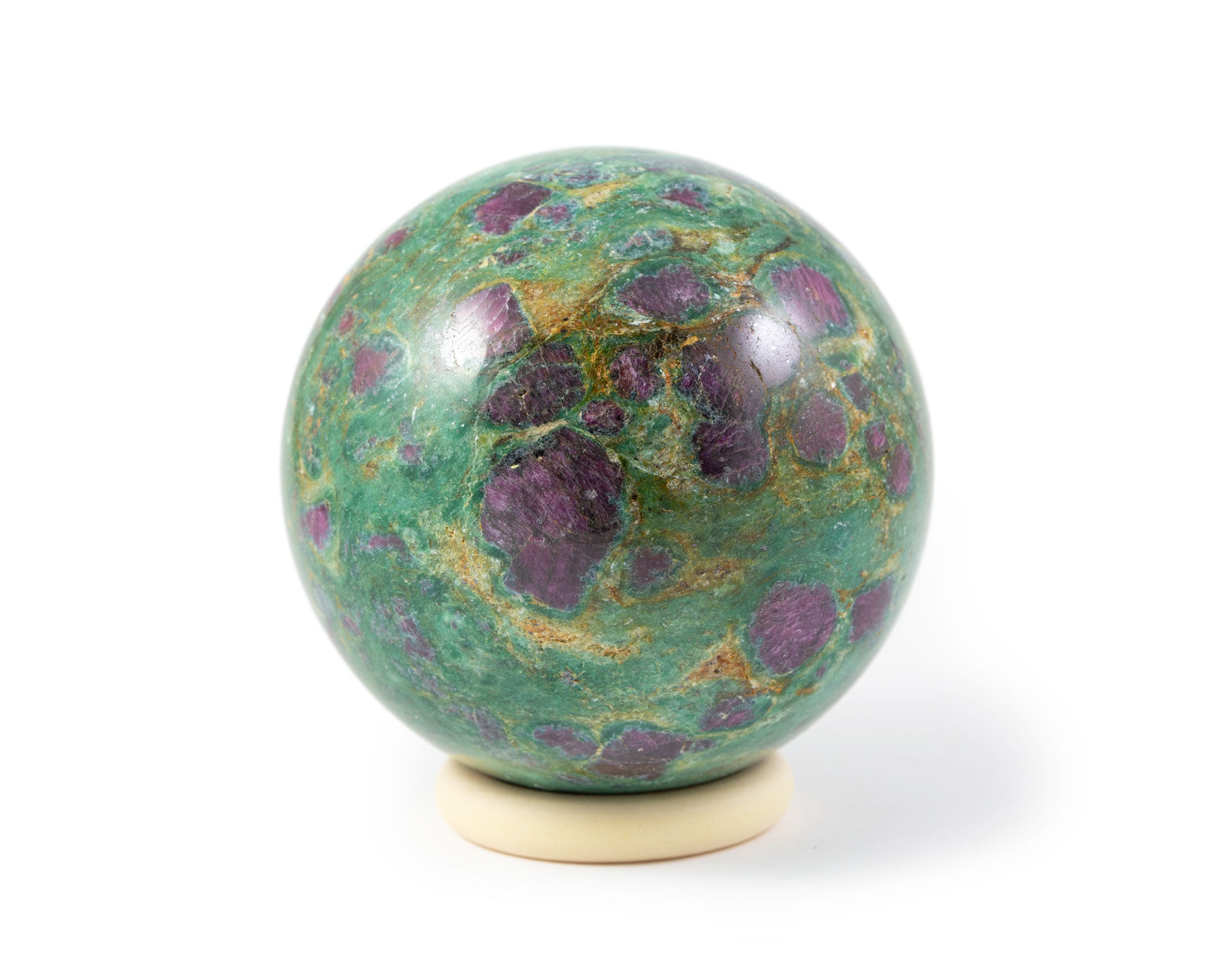 Sphère de rubis sur fuschite - 6cm