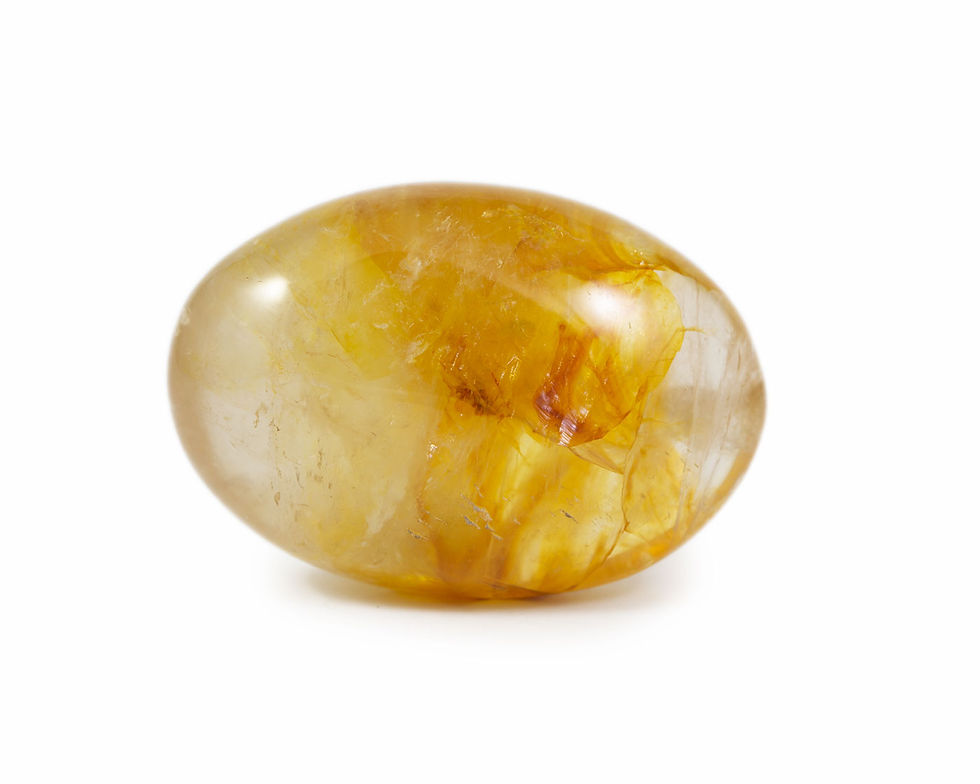 Quartz hématoïde - Galet poli