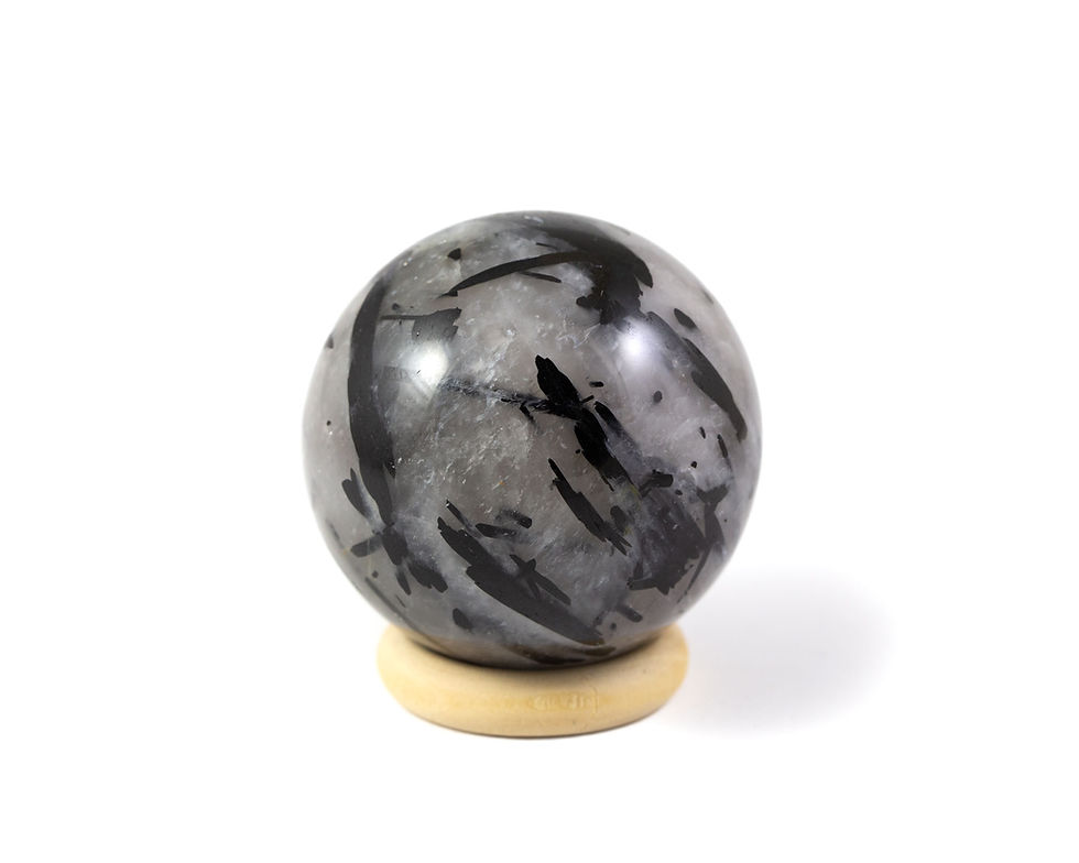 Sphère Quartz tourmaline noire - 4cm