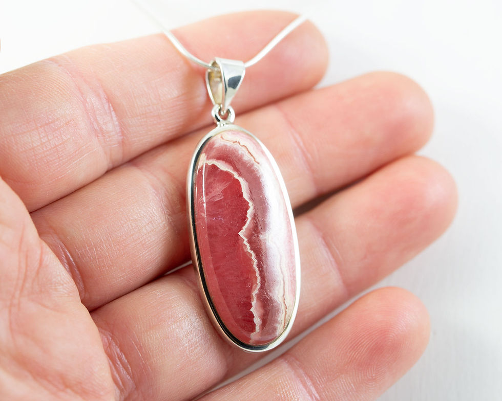 Pendentif en rhodocrosite - Argent 925