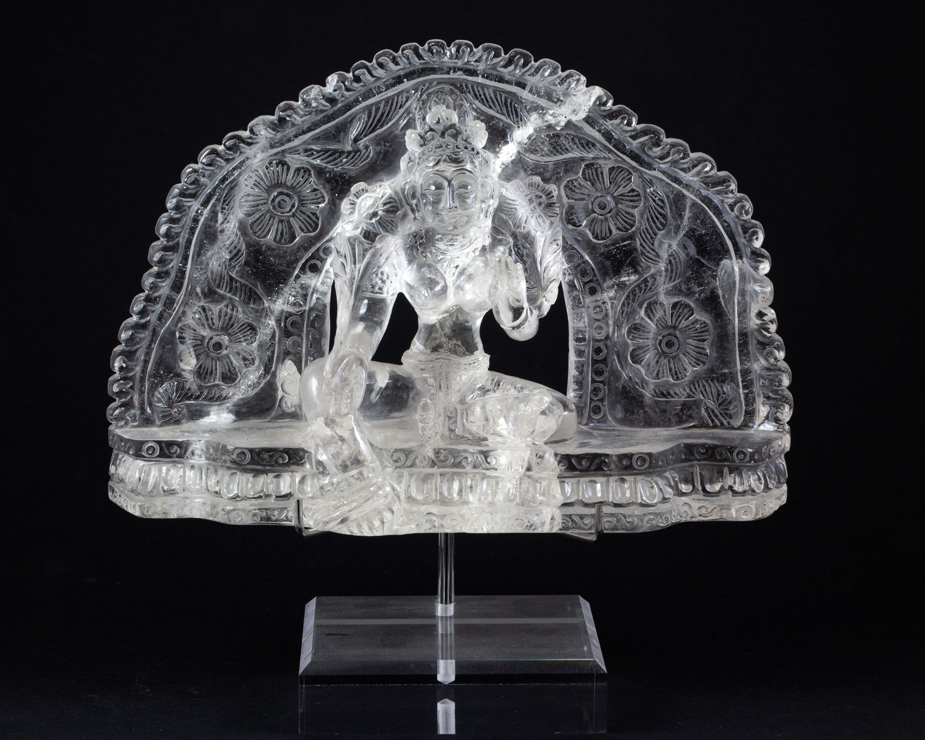 Tara verte en cristal de roche - Quartz Himalaya