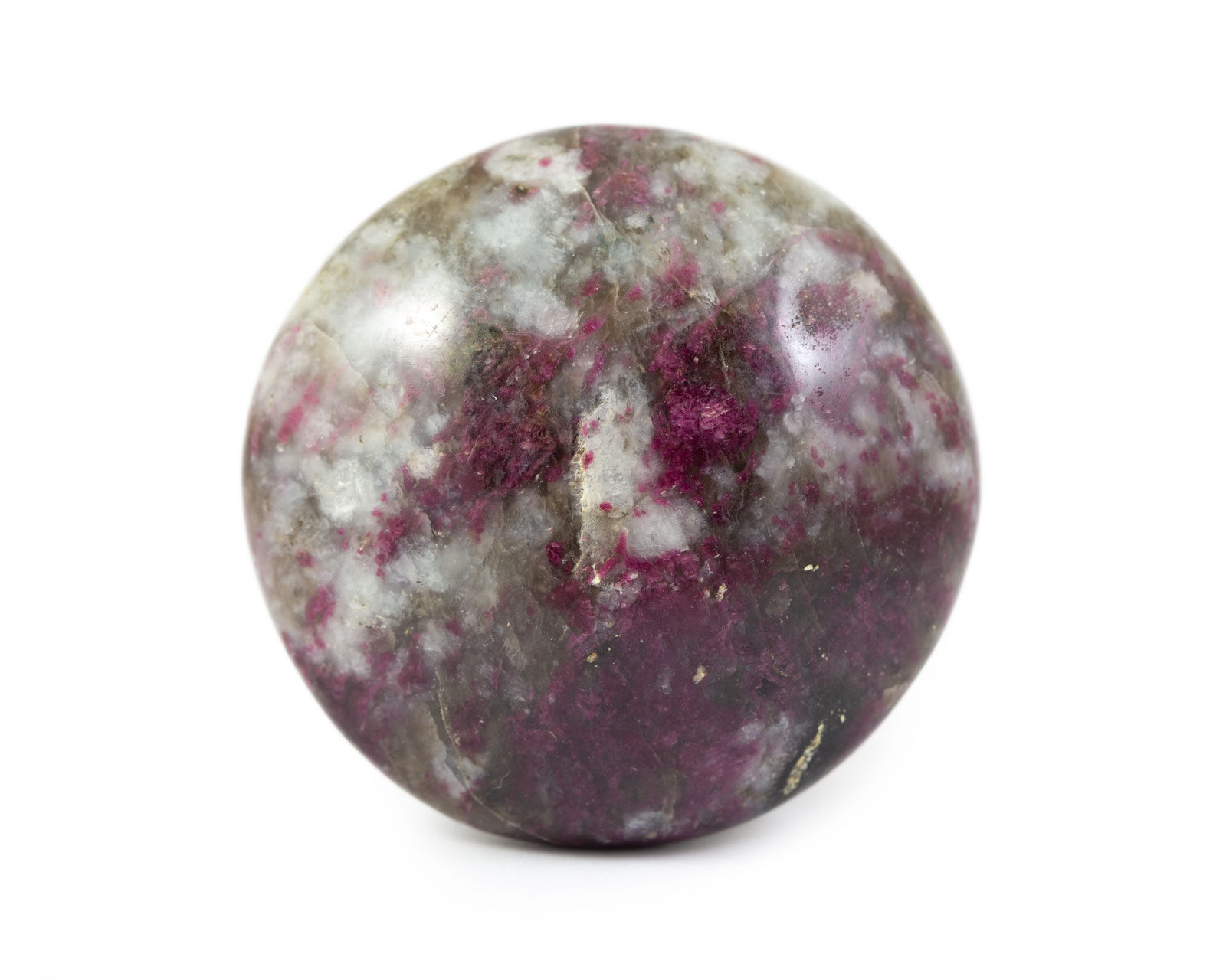 Galet tourmaline rose sur quartz