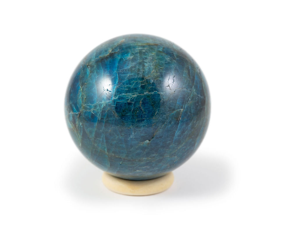 Sphère en apatite bleue - 6cm