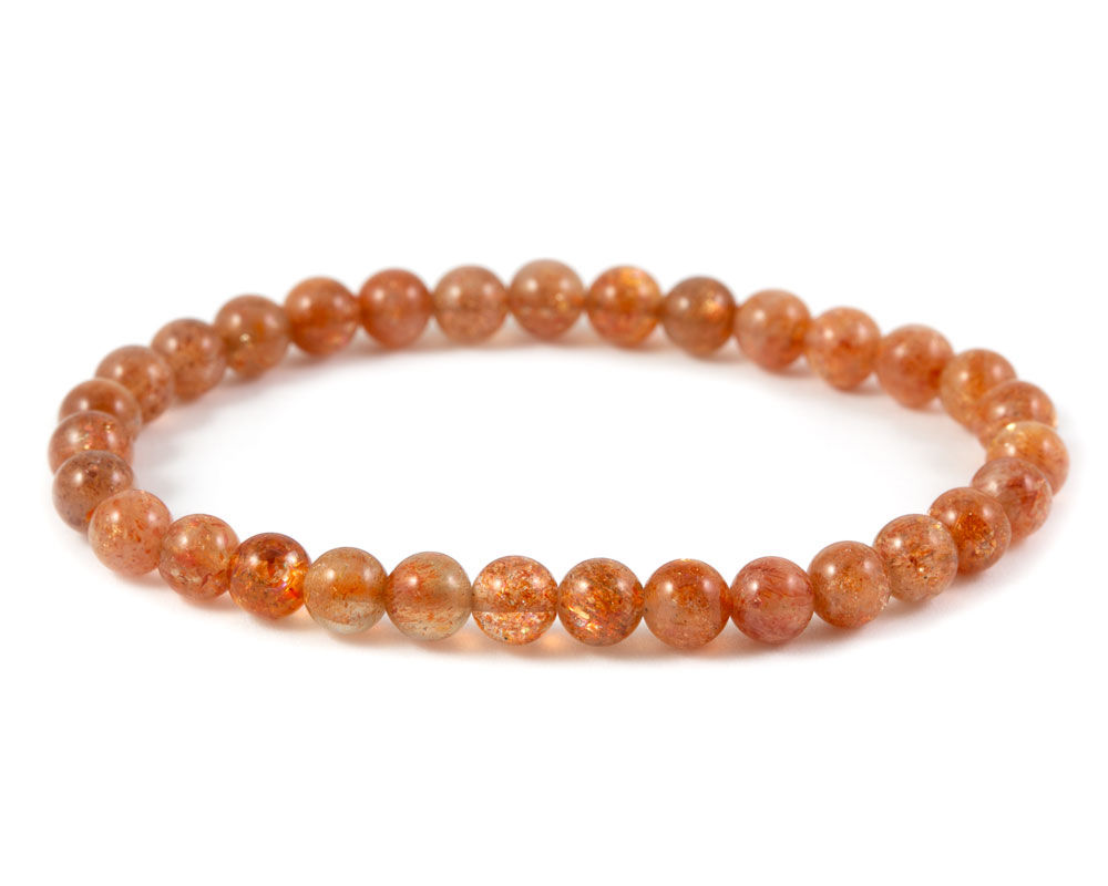 Bracelet Pierre de soleil naturelle - Perle 6mm