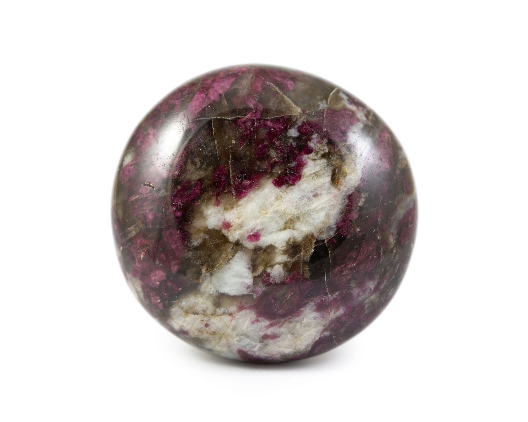Galet quartz tourmaline rubellite