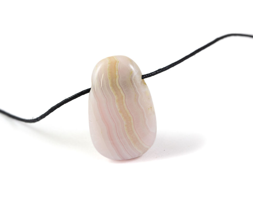 Manganocalcite - Pendentif pierre percée