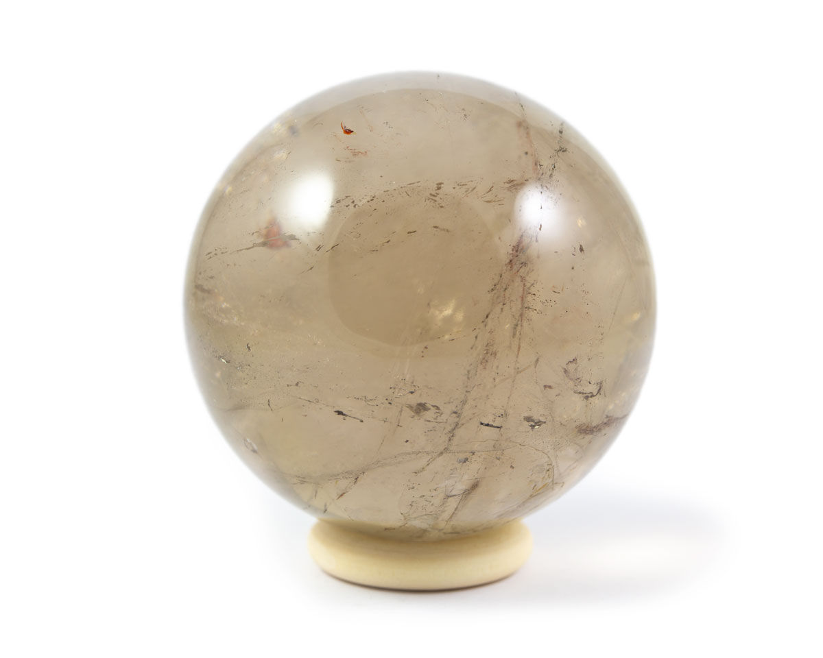 Sphère en quartz fumé