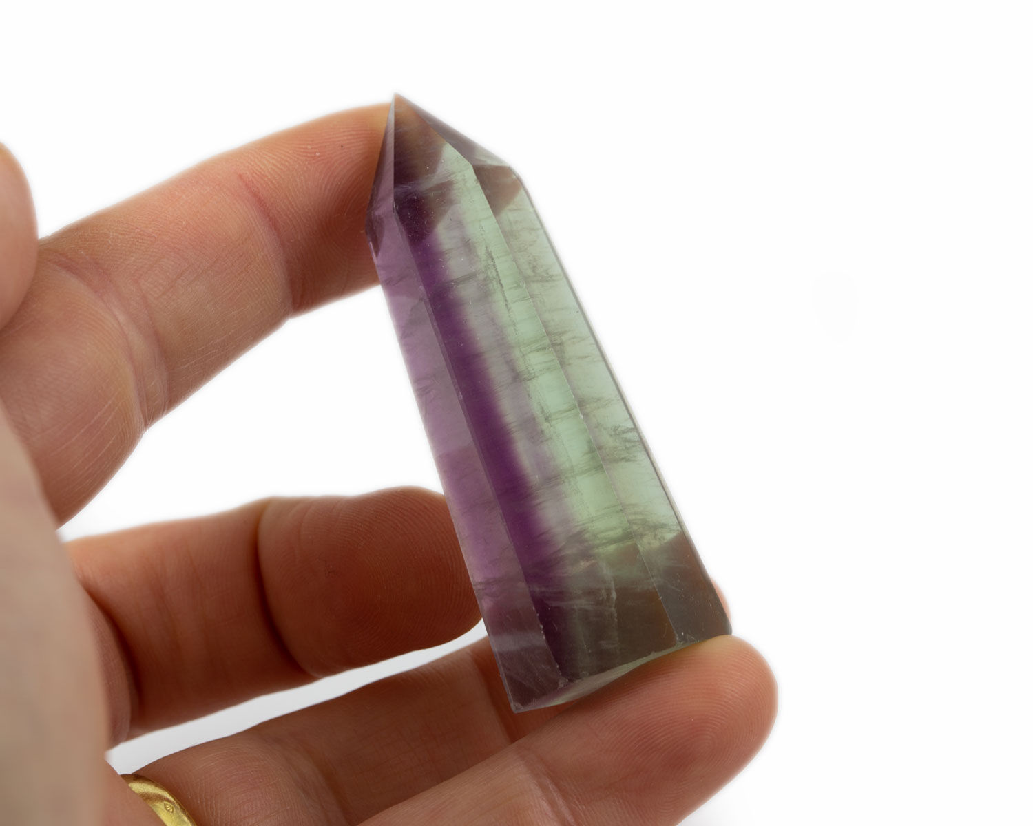 Pointe fluorine verte et violette