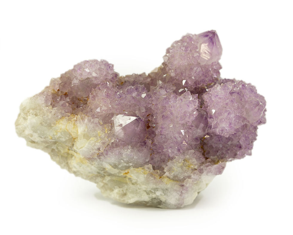 Quartz esprit - Améthyste cactus - Pierre brute