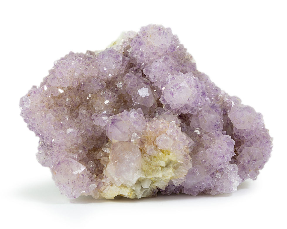 Groupe améthyste cactus, quartz esprit