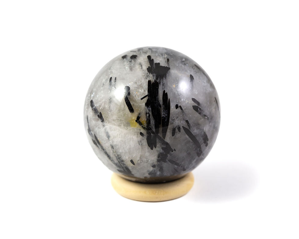 Sphère Quartz tourmaline noire - 4,7cm