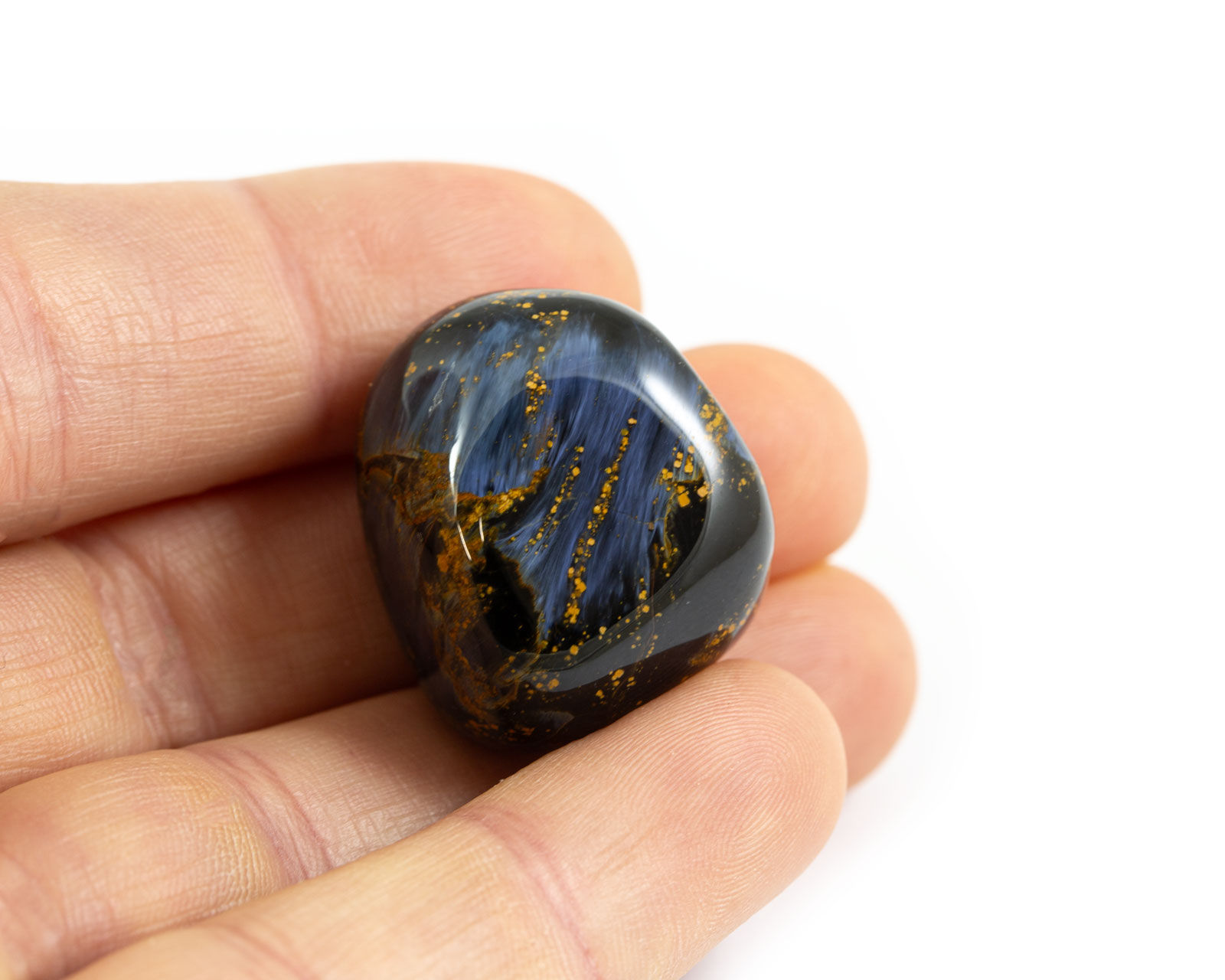 Piétersite bleu en pierre roulée