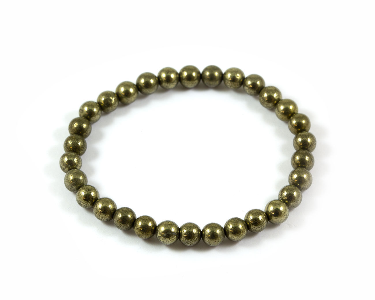Bracelet de pyrite 6mm