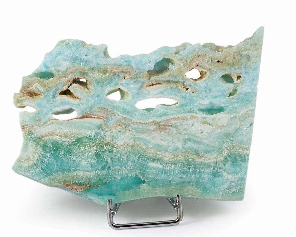 Tranche aragonite bleue - Pakistan