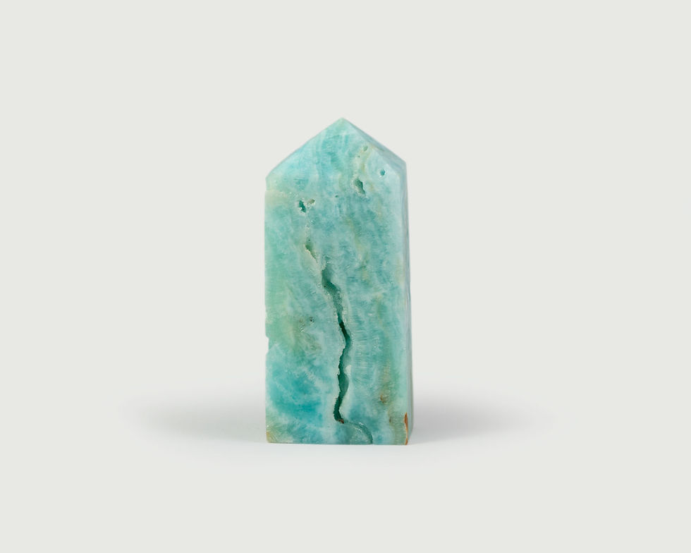 Pointe en aragonite bleue